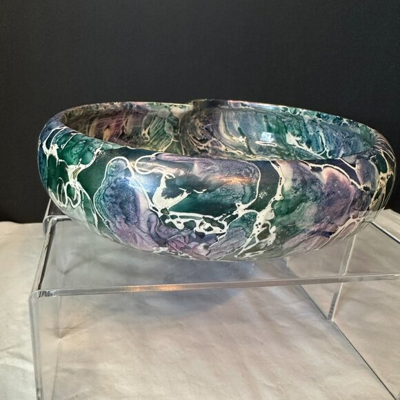 McCoy Cascade Line Pottery Heart Kidney Shape Glazed Pottery 1960’s MCM Vintage - Picture 5 of 11